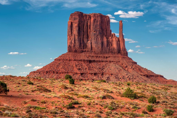 Laminated West Mitten Buttes Monument Valley Arizona Photo Photograph Poster Dry Erase Wall Art 36x24