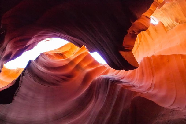 Laminated Antelope Canyon Rock Formations Landscape Photo Photograph Poster Dry Erase Sign 36x24