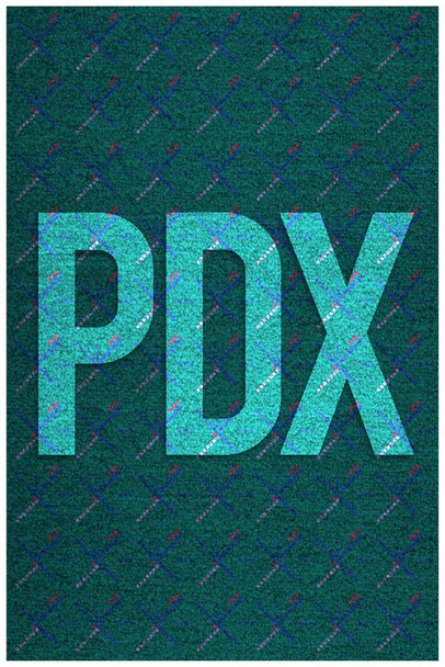 Laminated Portland International PDX Airport Carpet Poster Dry Erase Sign 24x36