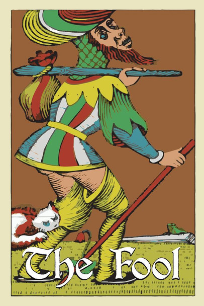 Laminated Tarot Card The Fool Poster Dry Erase Sign 24x36