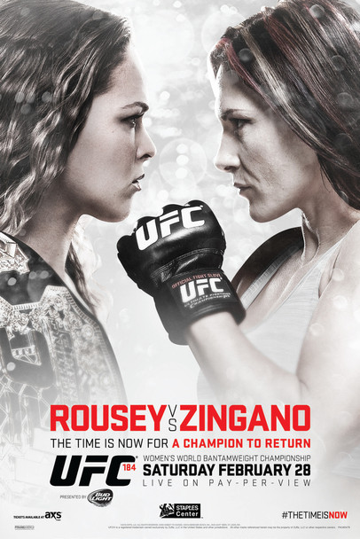 Official UFC 184 Ronda Rousey vs Cat Zingano Sports Cool Wall Decor Art Print Poster 12x18