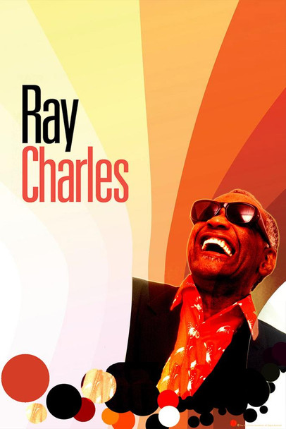 Laminated Ray Charles Rays Music Poster Dry Erase Wall Art 24x36