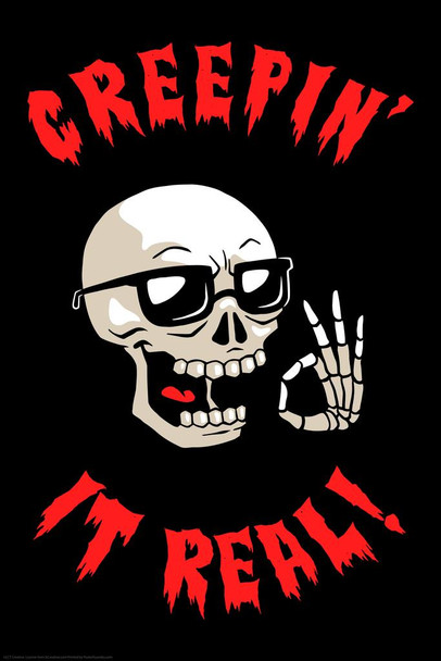 Laminated Creepin It Real Funny Poster Dry Erase Wall Art 24x36