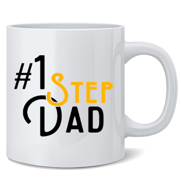 #1 Step Dad Stepfather Fathers Day Coffee Mug 12oz