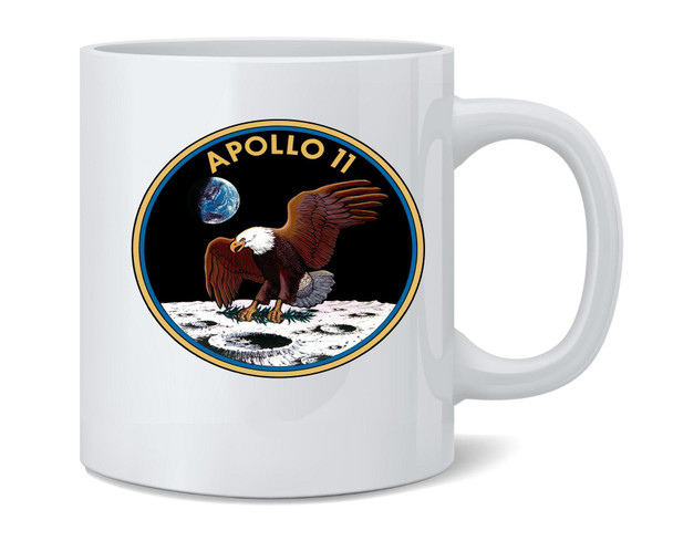 Apollo 11 Mission Patch NASA Approved Ceramic Coffee Mug Tea Cup Fun Novelty Gift 12 oz