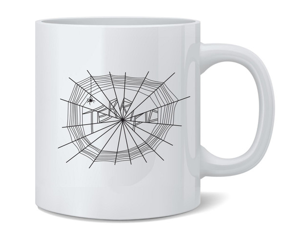 Terrific Spider Web Cute Ceramic Coffee Mug Tea Cup Fun Novelty Gift 12 oz