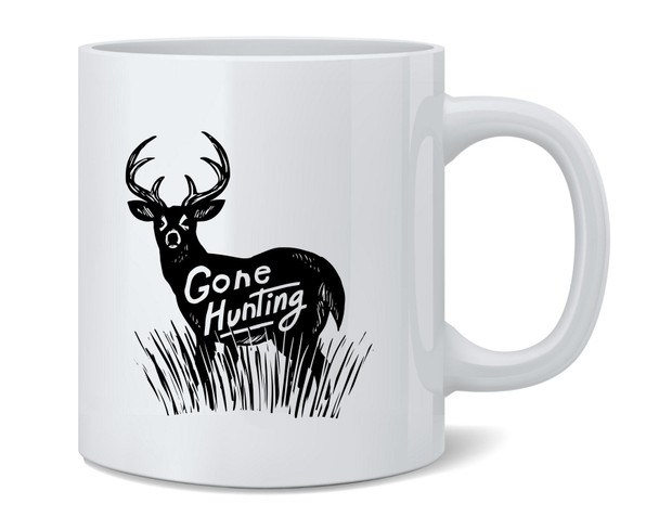 Gone Hunting Deer Retro Vintage Hunter Coffee Mug 12oz