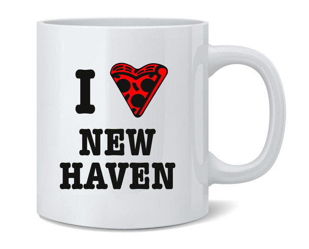 I Pizza New Haven Love Slice Ceramic Coffee Mug Tea Cup Fun Novelty Gift 12 oz
