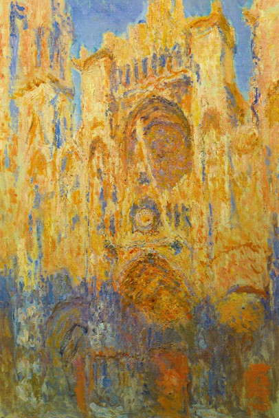 Claude Monet Rouen Cathedral Facade At Sunset Impressionist Art Posters Claude Monet Prints Nature Landscape Painting Claude Monet Canvas Wall Art French Decor Thick Paper Sign Print Picture 8x12