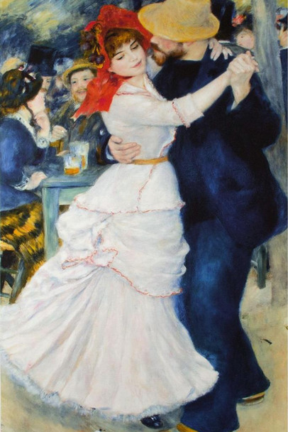 Pierre Auguste Renoir Dance at Bougival Realism Romantic Artwork Renoir Canvas Wall Art French Impressionist Art Posters Portrait Painting Wall Decor Posters Thick Paper Sign Print Picture 8x12