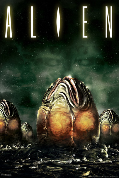 Alien 1979 Xenomorph Eggs Horror Science Fiction Classic Retro Cool Wall Decor Art Print Poster 12x18