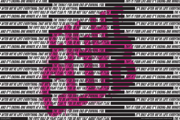 Fight Club Graffiti Logo Movie Quotes Classic Retro Cult Tyler Durden Cool Wall Decor Art Print Poster 12x18