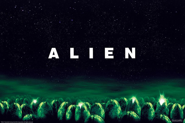 Alien Green Xenomorph Eggs 1979 Horror Science Fiction Classic Retro Laminated Dry Erase Sign Poster 12x18