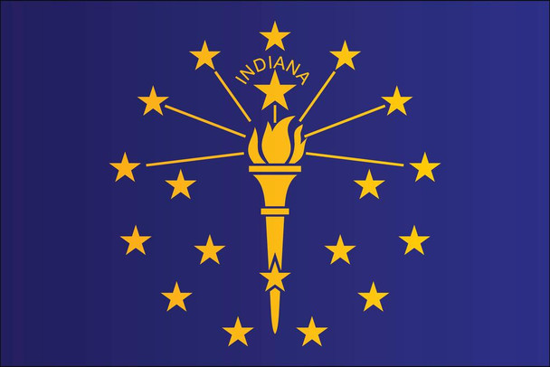 Indiana State Flag Thick Paper Sign Print Picture 8x12