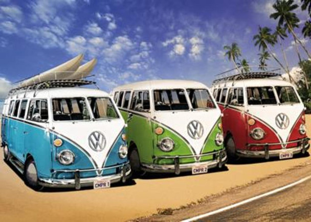 VW Campers Photo Art Print Cool Huge Large Giant Poster Art 55x39