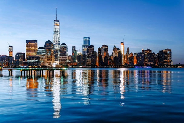 Early Morning Lower Manhattan New York City Photo Photograph Thick Paper Sign Print Picture 12x8