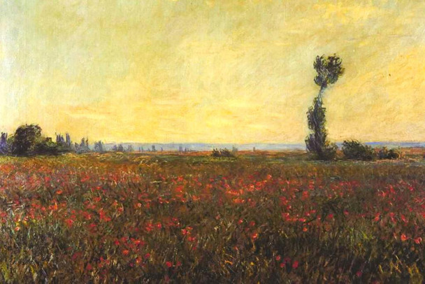 Claude Monet Red Poppy Field Impressionist Art Posters Claude Monet Prints Nature Landscape Painting Claude Monet Canvas Wall Art French Wall Decor Monet Art Thick Paper Sign Print Picture 12x8