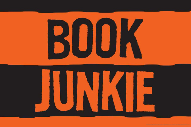 Book Junkie Retro Humor Thick Paper Sign Print Picture 12x8