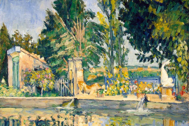 Cezanne The Pool Impressionist Posters Paul Cezanne Art Prints Nature Landscape Painting Flower Wall Art French Artist Wall Decor Garden Romantic Art Thick Paper Sign Print Picture 12x8