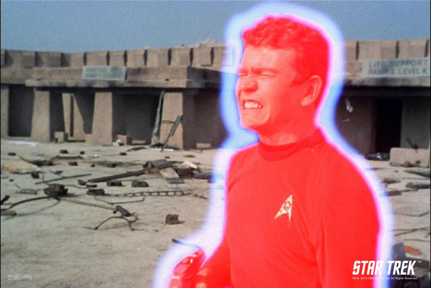 Star Trek Redshirt Death Meme Trope The Original Series TOS TV Television Episode Merchandise Laminated Dry Erase Sign Poster 12x18