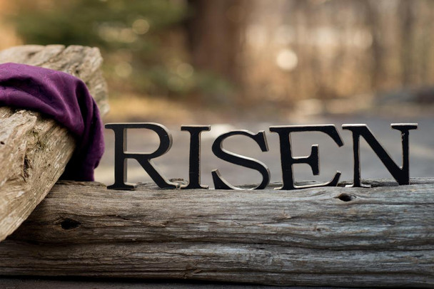 He is Risen! Motivational Thick Paper Sign Print Picture 12x8