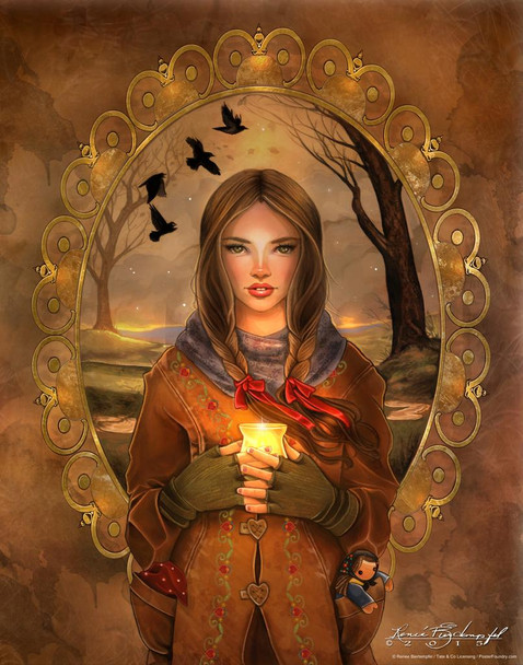 Autumn Ends by Renee Biertempfel Fantasy Art Thick Paper Sign Print Picture 8x12