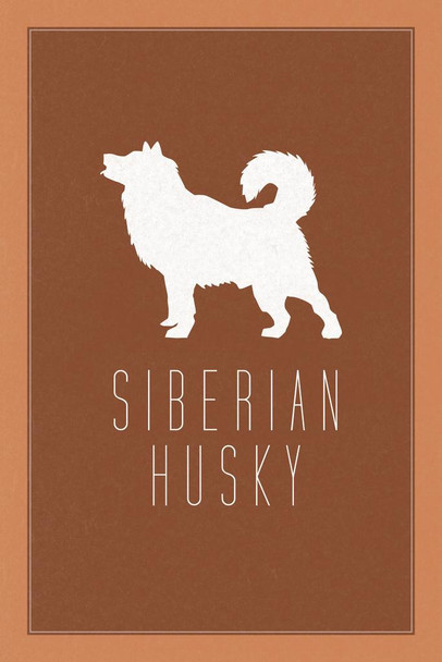 Dogs Siberian Husky Orange Dog Posters For Wall Funny Dog Wall Art Dog Wall Decor Dog Posters For Kids Bedroom Animal Wall Poster Cute Animal Posters Thick Paper Sign Print Picture 8x12