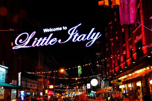 Welcome to Little Italy Sign Lower Manhattan New York City NYC Photo Photograph Thick Paper Sign Print Picture 12x8