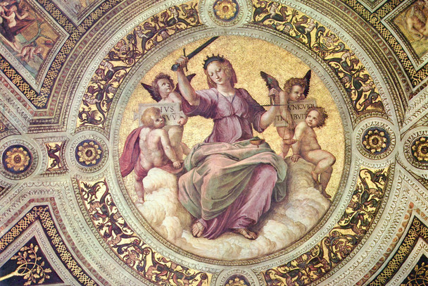 Raphael Ceiling of the Stanza della Segnatura Cool Wall Art Print Poster 12x18
