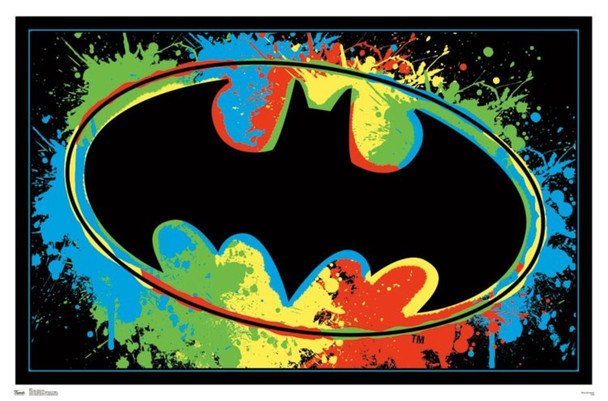 Batman Logo Comic Book UV Black Light Blacklight Poster 22x34