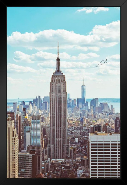 Empire State Building Midtown Manhattan New York City NYC Art Deco Skyscraper Photo Art Print Stand or Hang Wood Frame Display Poster Print 9x13