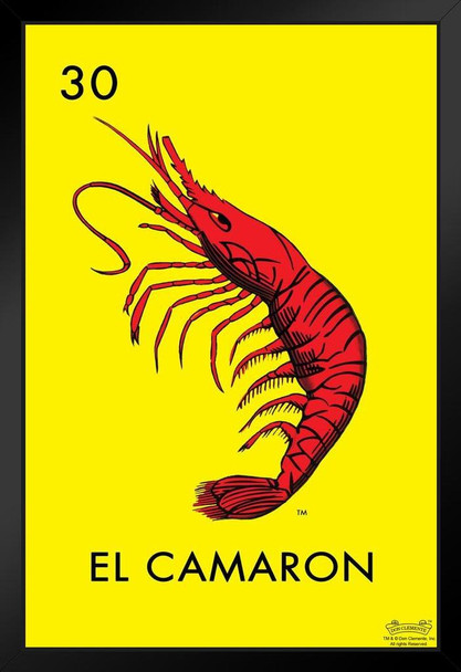 30 El Camaron Shrimp Loteria Card Mexican Bingo Lottery Art Print Stand or Hang Wood Frame Display Poster Print 9x13