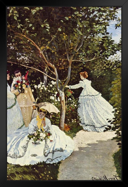 Claude Monet Women In The Garden Impressionist Art Posters Claude Monet Prints Nature Landscape Painting Claude Monet Canvas Wall Art French Wall Decor Monet Art Stand or Hang Wood Frame Display 9x13