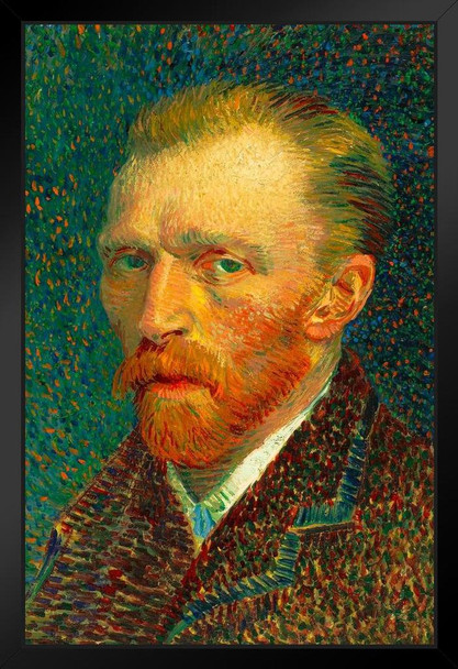 Vincent Van Gogh Self Portrait Spring Van Gogh Wall Art Impressionist Portrait Painting Style Fine Art Home Decor Realism Romantic Artwork Decorative Wall Decor Stand or Hang Wood Frame Display 9x13