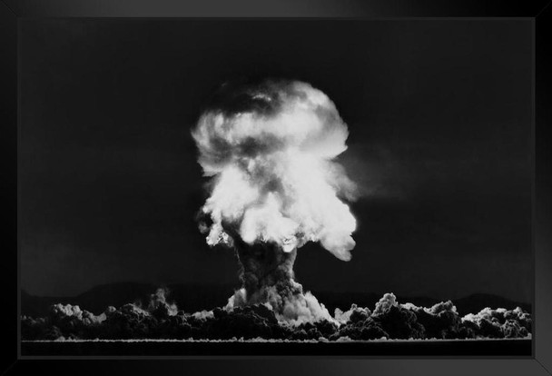 Nuclear Bomb Explosion Nevada Test July 1957 Photo Photograph Art Print Stand or Hang Wood Frame Display Poster Print 13x9