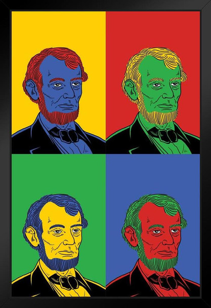 Abraham Lincoln Pop Art Print Stand or Hang Wood Frame Display Poster Print 9x13