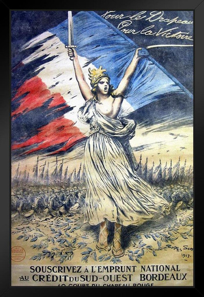 France World War I Enlistment Propaganda Art Print Stand or Hang Wood Frame Display Poster Print 9x13