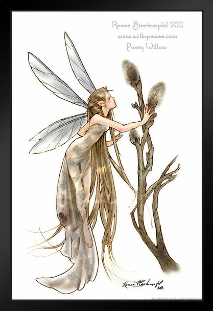 Pussy Willow by Renee Biertempfel Fairy Fantasy Art Print Stand or Hang Wood Frame Display Poster Print 9x13