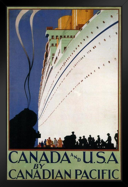Canadian Pacific Canada and USA Cruise Ship Vintage Travel Art Print Stand or Hang Wood Frame Display Poster Print 9x13