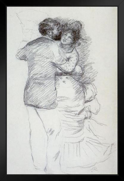 Pierre Auguste Renoir Study for Dance in the Country Realism Romantic Artwork Renoir Canvas Wall Art French Impressionist Art Posters Portrait Painting Stand or Hang Wood Frame Display 9x13