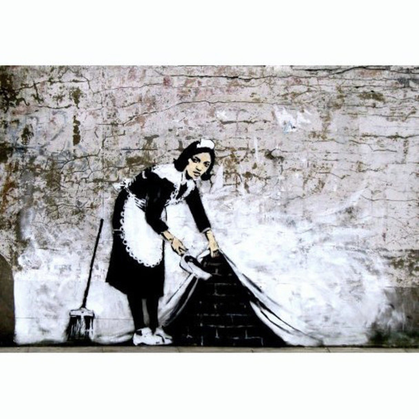 Banksy Sweeping Under Wall Graffiti Art Cool Wall Decor Art Print Poster 23.5x16.5