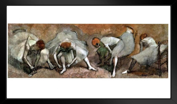 Edgar Degas Frieze of Dancers 1895 French Impressionist Oil On Fabric Painting Art Print Stand or Hang Wood Frame Display Poster Print 9x13