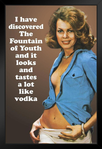 I Have Discovered The Fountain of Youth And It Looks and Tastes A Lot Like Vodka Art Print Stand or Hang Wood Frame Display Poster Print 9x13