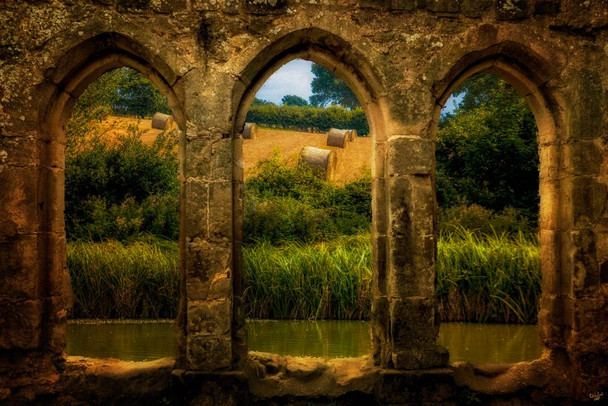 View Over The Moat by Chris Lord Photo Photograph Thick Paper Sign Print Picture 8x12