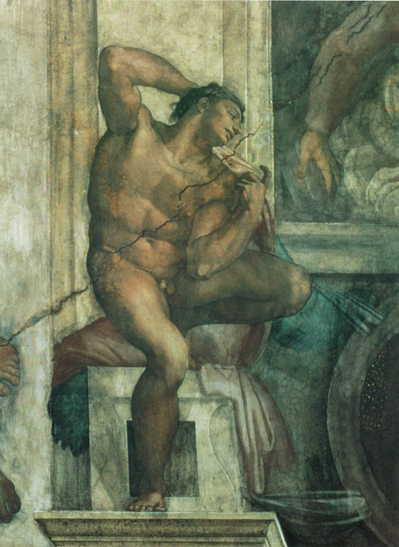 Michelangelo View From Creation Sun Moon Vegetation III Fine Art Cool Wall Art Print Poster 12x18