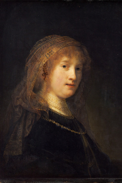 Rembrandt Saskia van Uylenburgh the Wife of the Artist Fine Art Cool Wall Art Print Poster 12x18