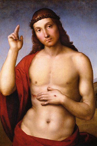 Raphael Christ Blessing Fine Art Cool Wall Art Print Poster 12x18