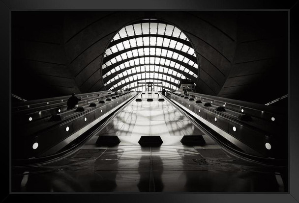 Canary Wharf Station London England Underground Photo Photograph Art Print Stand or Hang Wood Frame Display Poster Print 13x9