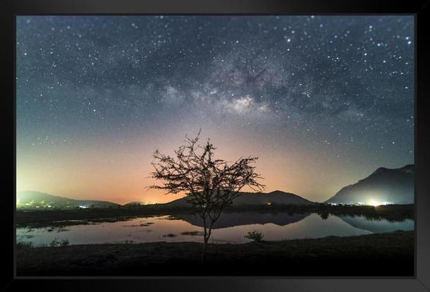 Milky Way Over Thailand Photo Photograph Art Print Stand or Hang Wood Frame Display Poster Print 13x9
