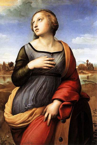 Raphael Saint Catherine of Alexandria Religious Religion Painting Fine Art Cool Wall Art Print Poster 12x18